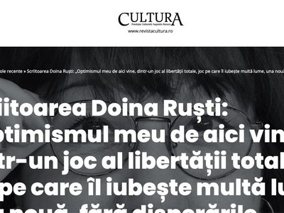 Despre optimism și cărți în „Cultura