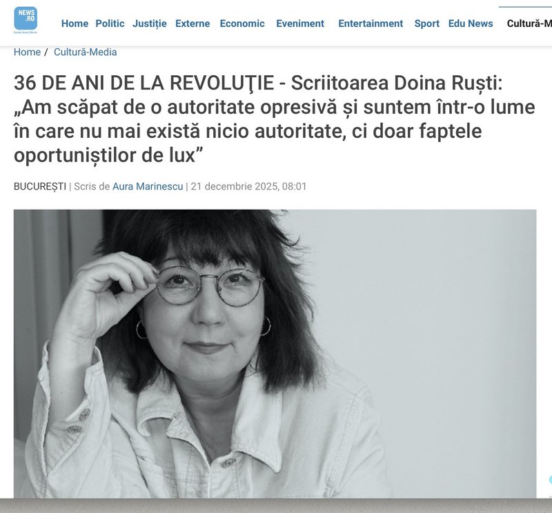 Nostalgia comunismului și paradoxul libertății News.ro \ - Doina Ruști