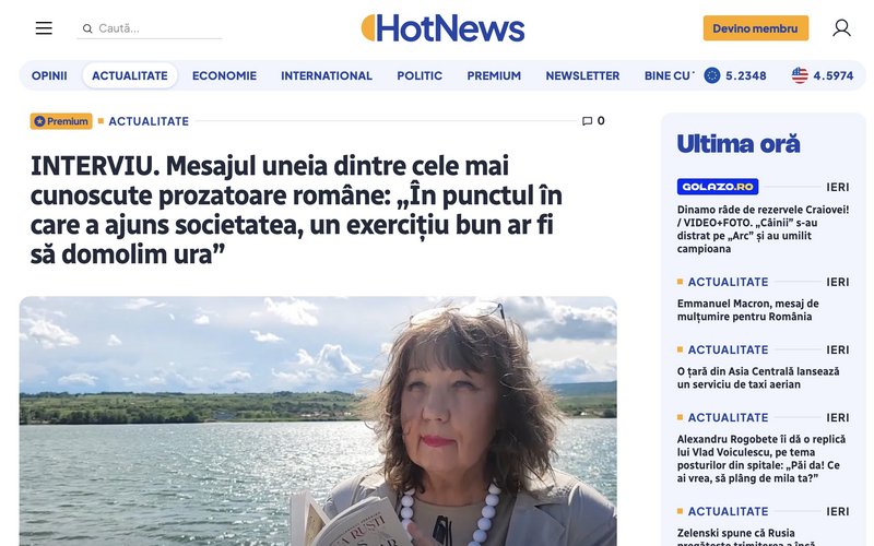 Doina Ruști Talks to HotNews - Doina Ruști